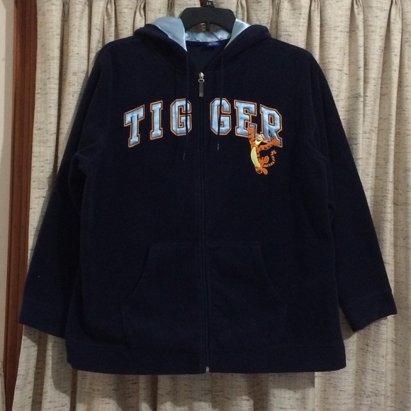 Disney Tigger Zip Front Fleece Hooded Jacket - Picture 1 of 7